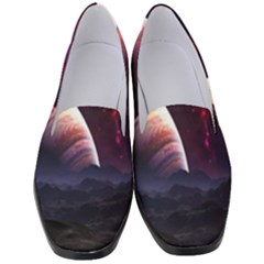 Clouds Fantasy Space Landscape Colorful Planet Women s Classic Loafer Heels