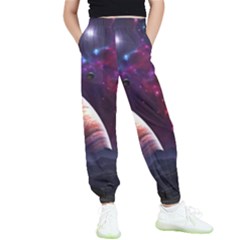 Clouds Fantasy Space Landscape Colorful Planet Kids  Elastic Waist Pants