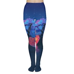 Dark Tree Sunset Landscape Art Tights