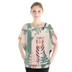 Kids Animals & Jungle Friends Batwing Chiffon Blouse