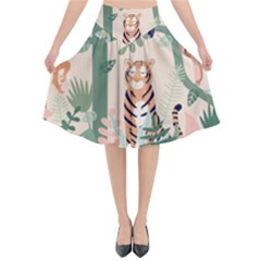 Kids Animals & Jungle Friends Flared Midi Skirt by Ravend