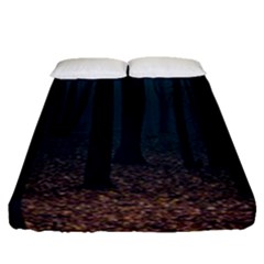 Dark Forest Nature Fitted Sheet (queen Size)