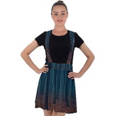 Dark Forest Nature Velvet Suspender Skater Skirt by Ravend