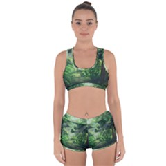 Anime Green Forest Jungle Nature Landscape Racerback Boyleg Bikini Set by Ravend