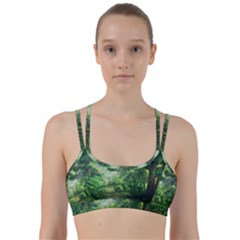 Anime Green Forest Jungle Nature Landscape Line Them Up Sports Bra