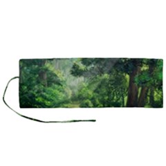 Anime Green Forest Jungle Nature Landscape Roll Up Canvas Pencil Holder (m) by Ravend