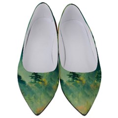 Green Tree Forest Jungle Nature Landscape Women s Low Heels