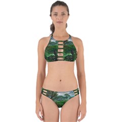 Jungle Forreast Landscape Nature Perfectly Cut Out Bikini Set