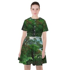 Jungle Forreast Landscape Nature Sailor Dress