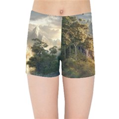 Natural Landscape Nature Vegetation Jungle Kids  Sports Shorts