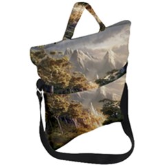 Natural Landscape Nature Vegetation Jungle Fold Over Handle Tote Bag