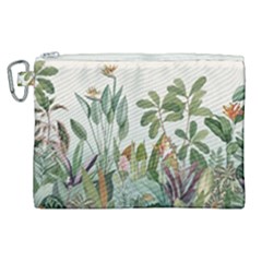 Tropical Jungle Plants Canvas Cosmetic Bag (xl)