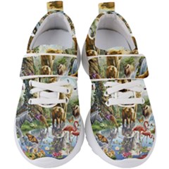 Beautiful Jungle Animals Kids  Velcro Strap Shoes by Ravend