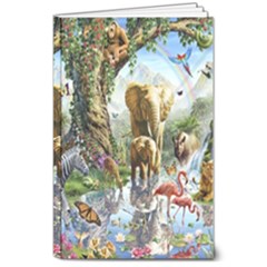 Beautiful Jungle Animals 8  X 10  Softcover Notebook