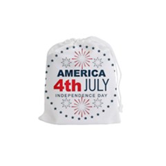 Independence Day Usa Drawstring Pouch (medium)