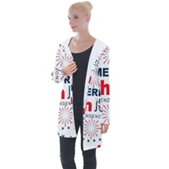 Independence Day Usa Longline Hooded Cardigan by Ravend