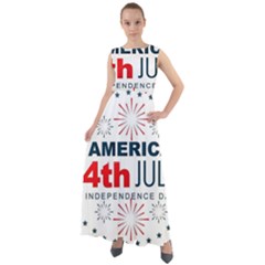 Independence Day Usa Chiffon Mesh Boho Maxi Dress