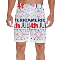 Independence Day Usa Men s Beach Shorts by Ravend