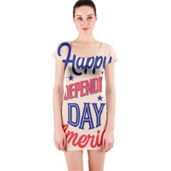 Usa Happy Independence Day Short Sleeve Bodycon Dress by Ravend