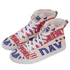 Usa Happy Independence Day Women s Hi-top Skate Sneakers by Ravend