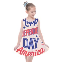 Usa Happy Independence Day Kids  Summer Dress by Ravend