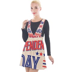 Usa Happy Independence Day Plunge Pinafore Velour Dress