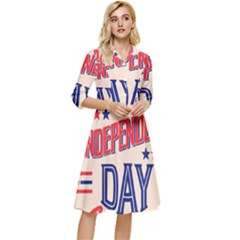 Usa Happy Independence Day Classy Knee Length Dress by Ravend