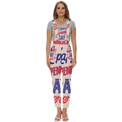 Usa Happy Independence Day Women s Pinafore Overalls Jumpsuit by Ravend