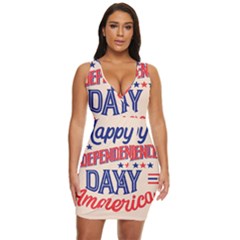 Usa Happy Independence Day Draped Bodycon Dress by Ravend