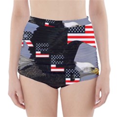 Freedom Patriotic American Usa High-waisted Bikini Bottoms by Ravend