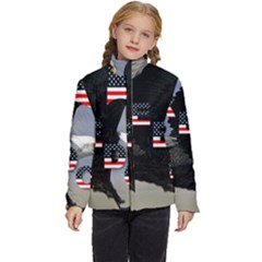 Freedom Patriotic American Usa Kids  Puffer Bubble Jacket Coat by Ravend