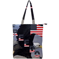 Freedom Patriotic American Usa Double Zip Up Tote Bag