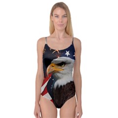Fourth Of July Independence Day Usa American Pride Camisole Leotard  by Ravend