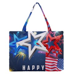 4th Of July Happy Usa Independence Day Zipper Medium Tote Bag