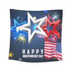 4th Of July Happy Usa Independence Day Square Tapestry (small) by Ravend