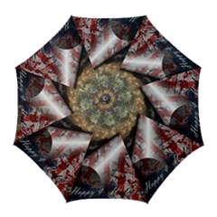 Independence Day Background Abstract Grunge American Flag Golf Umbrellas by Ravend