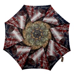 Independence Day Background Abstract Grunge American Flag Hook Handle Umbrellas (medium) by Ravend