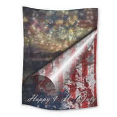Independence Day Background Abstract Grunge American Flag Medium Tapestry by Ravend