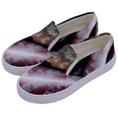 Independence Day Background Abstract Grunge American Flag Kids  Canvas Slip Ons by Ravend