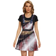 Independence Day Background Abstract Grunge American Flag Apron Dress by Ravend