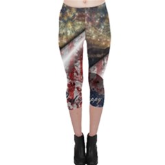 Independence Day July 4th Capri Leggings 
