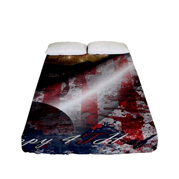 Independence Day July 4th Fitted Sheet (Full/ Double Size)