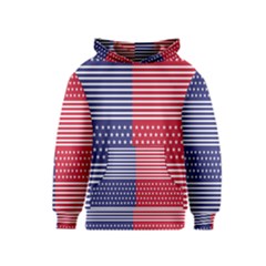 American Flag Patriot Red White Kids  Pullover Hoodie by Celenk