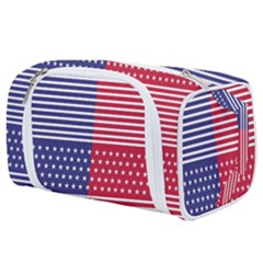 American Flag Patriot Red White Toiletries Pouch by Celenk