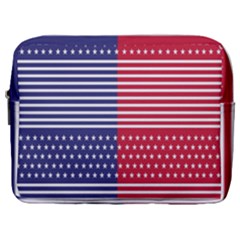 American Flag Patriot Red White Make Up Pouch (large) by Celenk