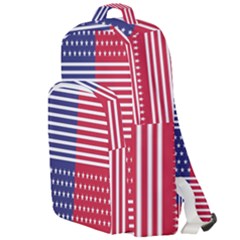 American Flag Patriot Red White Double Compartment Backpack by Celenk