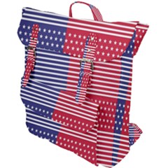 American Flag Patriot Red White Buckle Up Backpack by Celenk