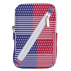 American Flag Patriot Red White Belt Pouch Bag (large) by Celenk