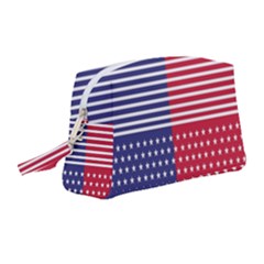 American Flag Patriot Red White Wristlet Pouch Bag (medium) by Celenk