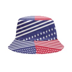 American Flag Patriot Red White Inside Out Bucket Hat by Celenk